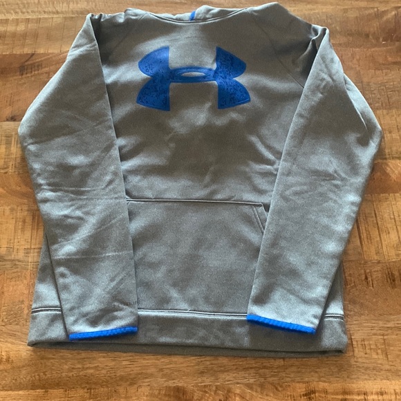 Under Armour Other - Boys Gray/Blue Under Armour Hoodie / Sweatshirt Size XL